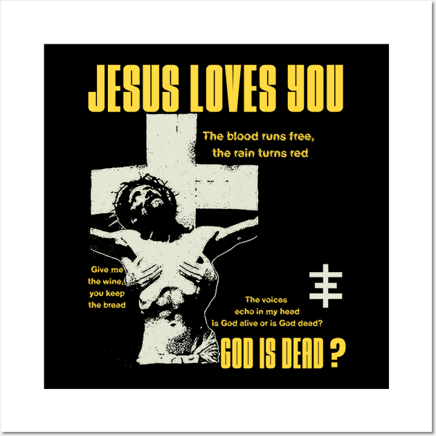 jesus loves you vintage art Wall Art by psninetynine